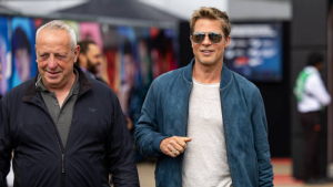 Brad Pitt in Silverstone pit lane as F1 gears up for Hollywood action